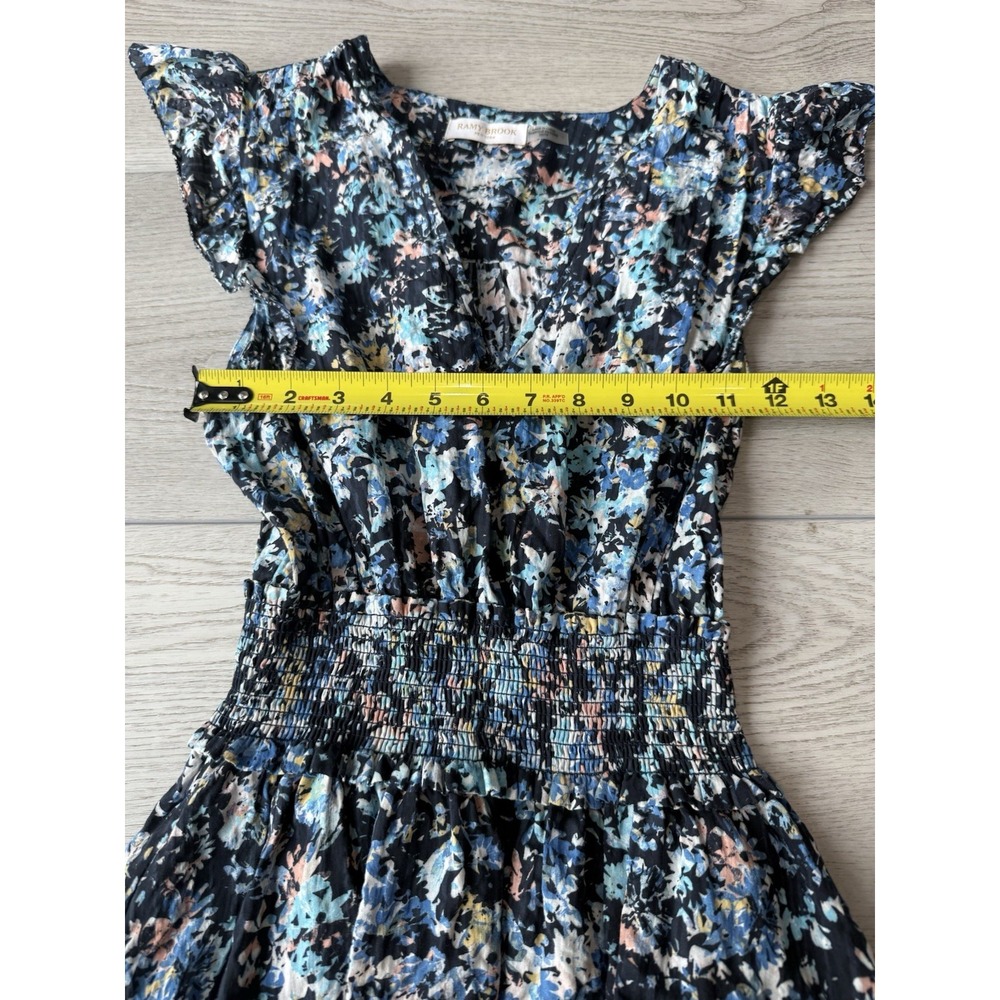 Ramy Brook Jessie Bloom Printed Dress Mini Colorful | Navy Multi | Women Size XS - Picture 8 of 10
